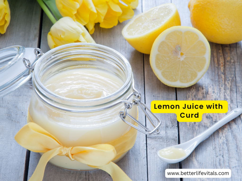 Lemon juice with curd